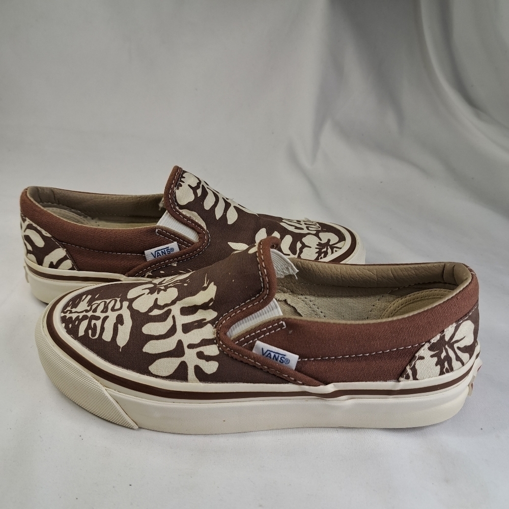 𝅺50TH Anniversary Vans Brown & Cream 50th  Slip Ons Women's Size 5 - Picture 4 of 10